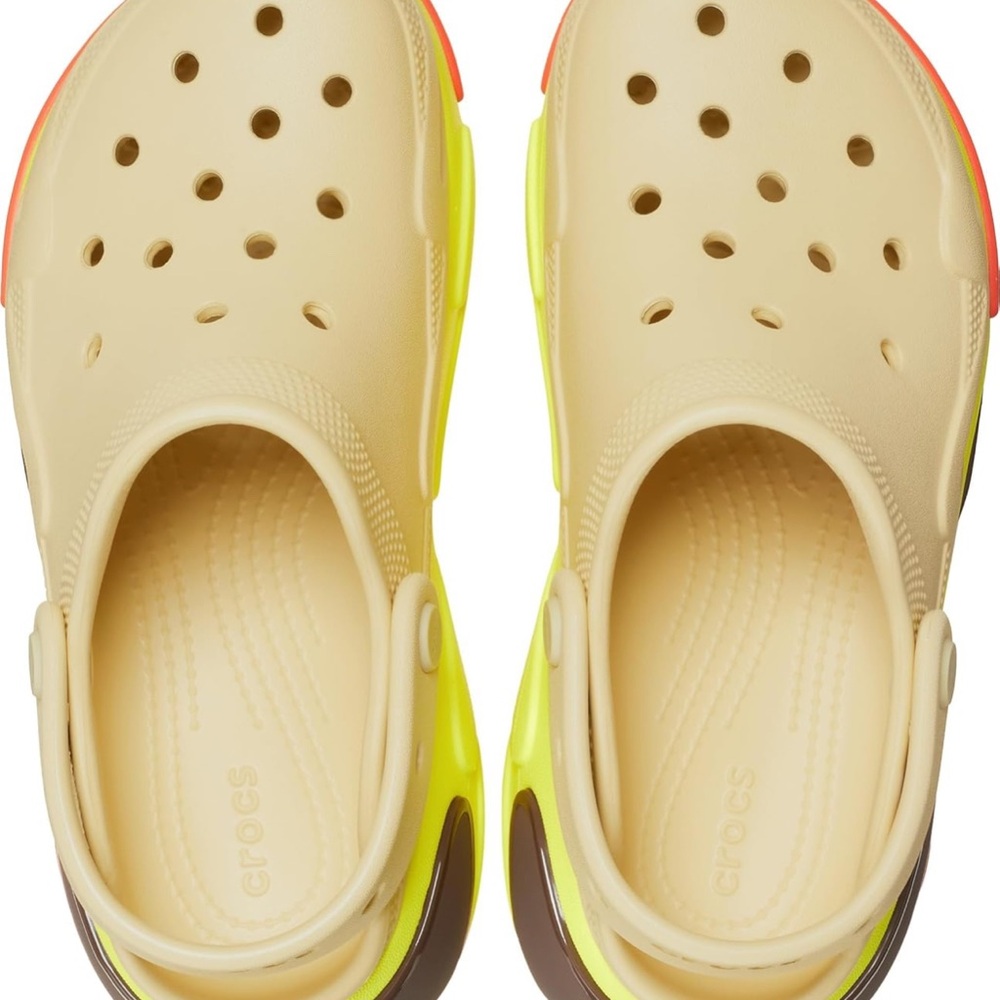 NWT CROC BUBBLE CRUSH PLATFORM CLOGS - Sesame (9) - Picture 5 of 9
